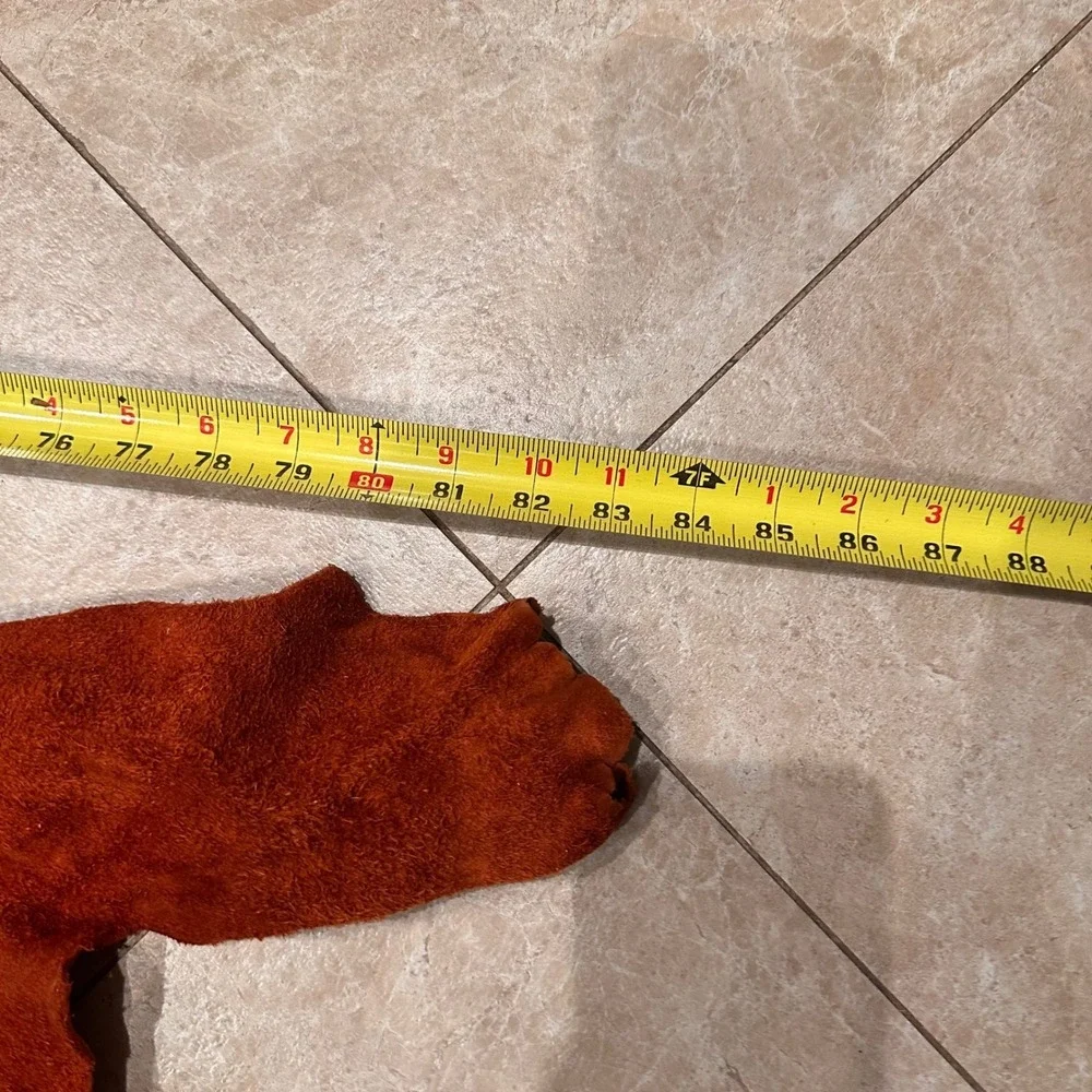 Large Suede Leather Hide Craft Supply Upholstery Piece DIY Projects‎ Orange